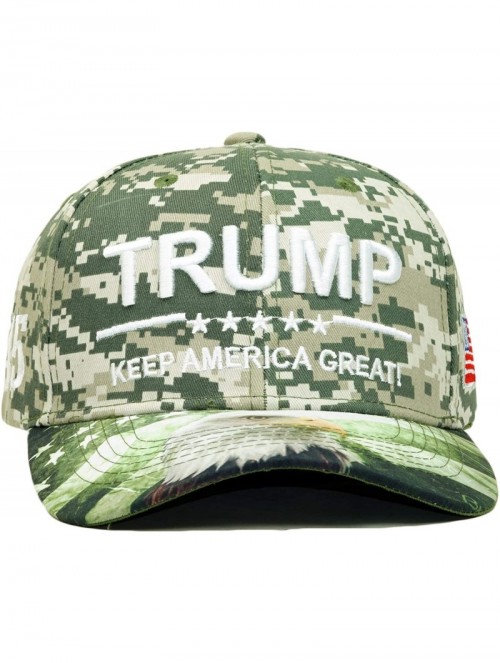 Baseball Caps Trump Keep America Great! Embroidery Hat Adjustable 45 President USA Eagle Baseball Cap - Digital Camo - C718U0...
