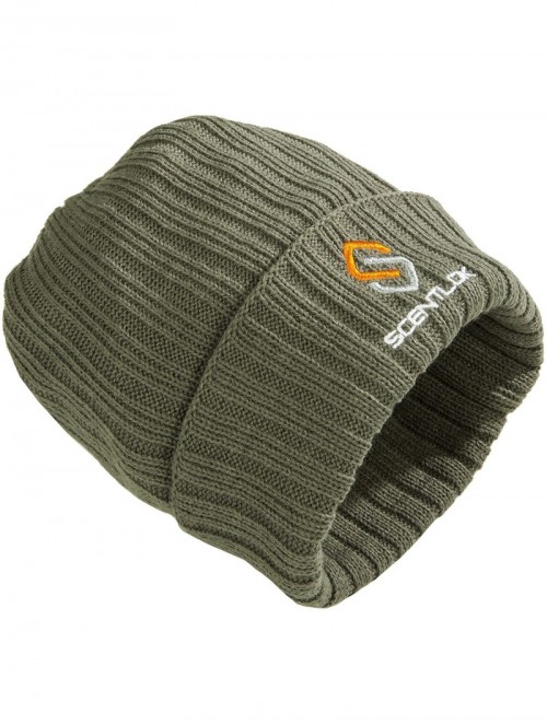 Skullies & Beanies Men's Carbon Alloy Knit Cuff Beanie - Forest Green - CU11ZTM14BF $23.63