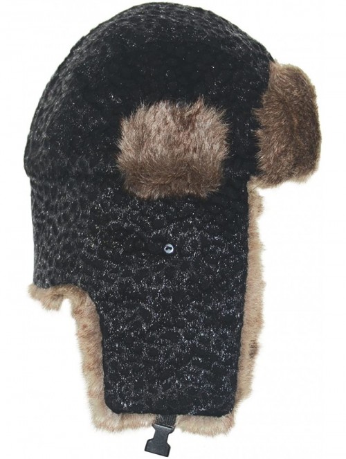 Skullies & Beanies Winter Wool Faux Fur Hat Super Thick And Soft - Texture Charcoal - CW11HXBVAXL $21.40