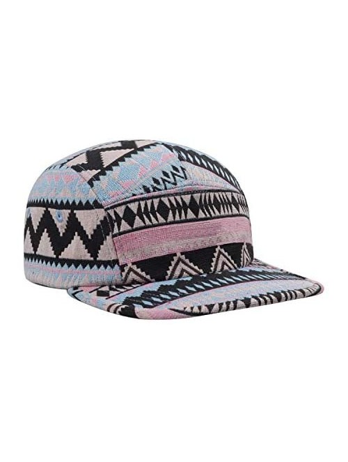 Baseball Caps Pattern Multi Color Stripe 5 Panel Hat - Aztec Pink Blue - CV196MX5W8M $21.84