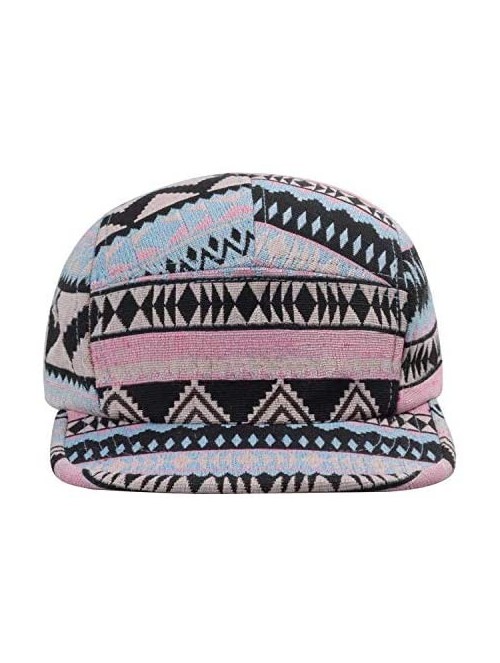 Baseball Caps Pattern Multi Color Stripe 5 Panel Hat - Aztec Pink Blue - CV196MX5W8M $21.84