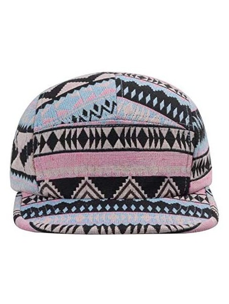 Baseball Caps Pattern Multi Color Stripe 5 Panel Hat - Aztec Pink Blue - CV196MX5W8M $21.84