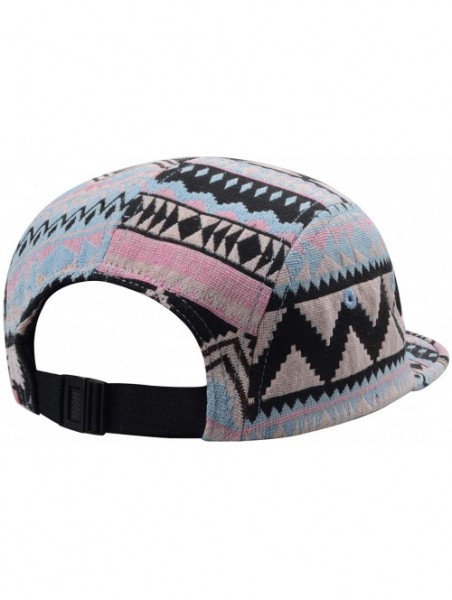 Baseball Caps Pattern Multi Color Stripe 5 Panel Hat - Aztec Pink Blue - CV196MX5W8M $21.84