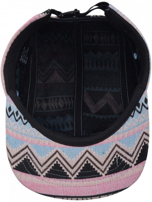 Baseball Caps Pattern Multi Color Stripe 5 Panel Hat - Aztec Pink Blue - CV196MX5W8M $21.84