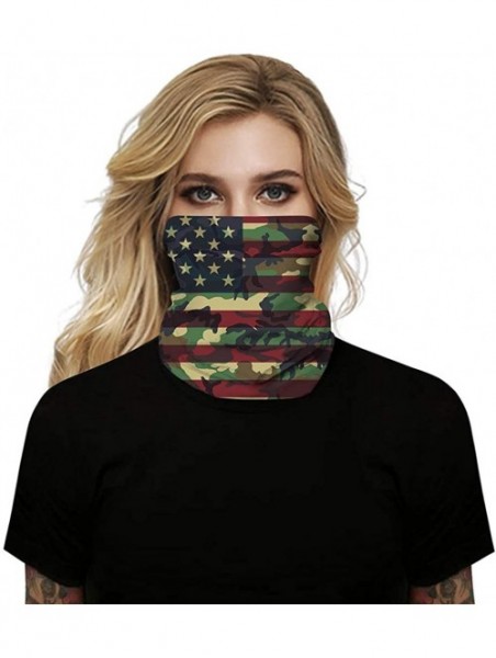 Balaclavas Multifunctional Seamless Face Mask Bandanas Headband Neck Gaiter for Dust-Sun UV Protection - American Flag 7 - CP...