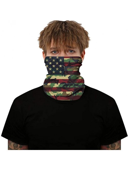 Balaclavas Multifunctional Seamless Face Mask Bandanas Headband Neck Gaiter for Dust-Sun UV Protection - American Flag 7 - CP...