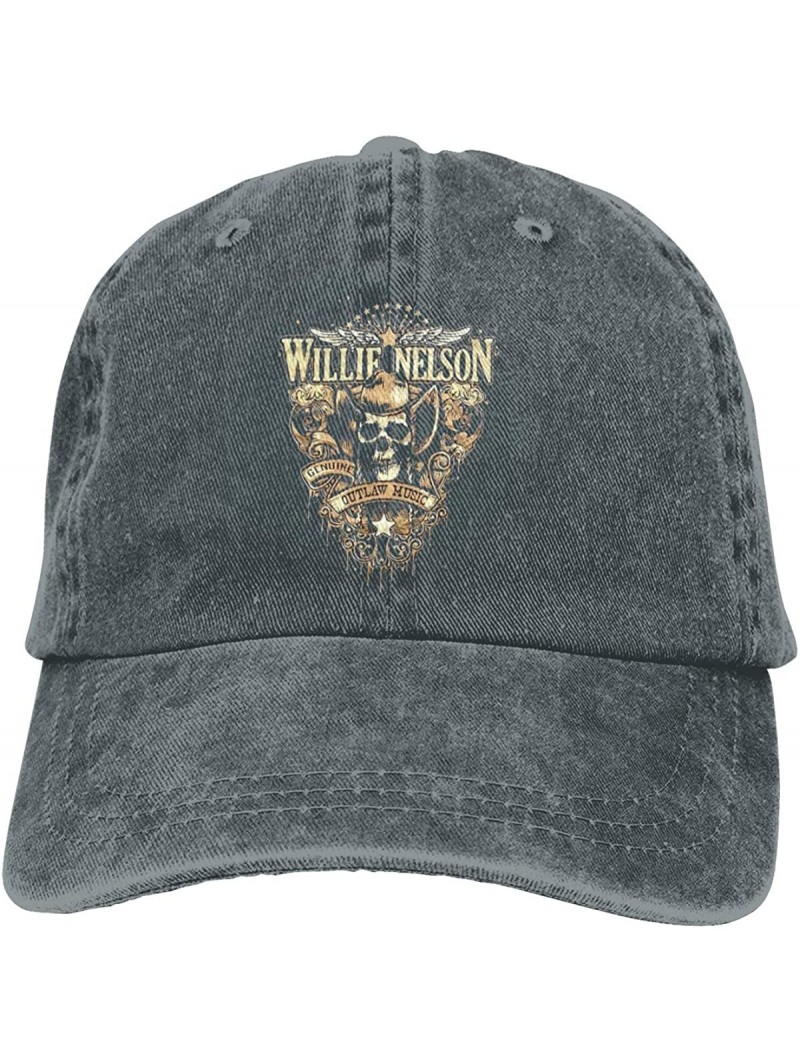 Baseball Caps Men's & Womens Fashion with Willie Nelson Outlaw Music Funny Logo Adjustable Jeans Cap - Deep Heather - CT18AW3...