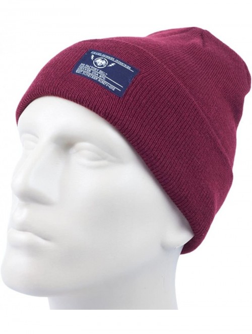 Skullies & Beanies Shoreman 3 Cuff Beanie - Maroon - CS12O07V4QQ $21.17