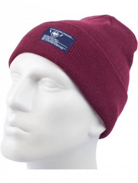 Skullies & Beanies Shoreman 3 Cuff Beanie - Maroon - CS12O07V4QQ $21.17