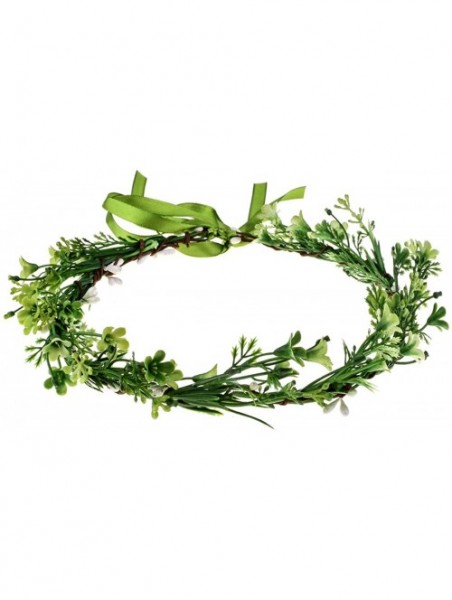 Headbands Succulent Flower Crown Eucalyptus Halo Wedding Floral Headband Photo Prop - Flower Green - CD18E7OWCMX $15.12