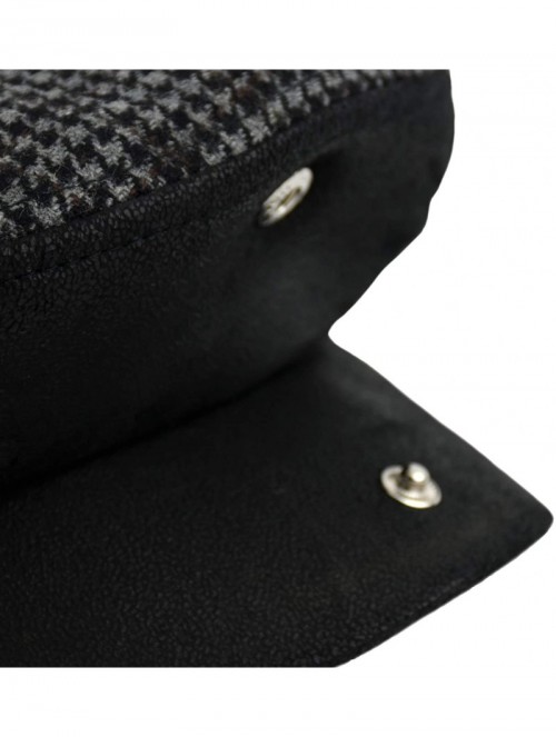 Newsboy Caps Premium Men's Wool Newsboy Cap SnapBrim Thick Winter Ivy Flat Stylish Hat - 2328-black Patch - C018Y8IUT55 $20.20