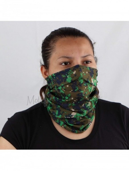 Balaclavas Seamless Face Mask Bandanas for Dust- Outdoors- Festivals- Sports - Green Brown Pixel - CX1999YYXM9 $14.73