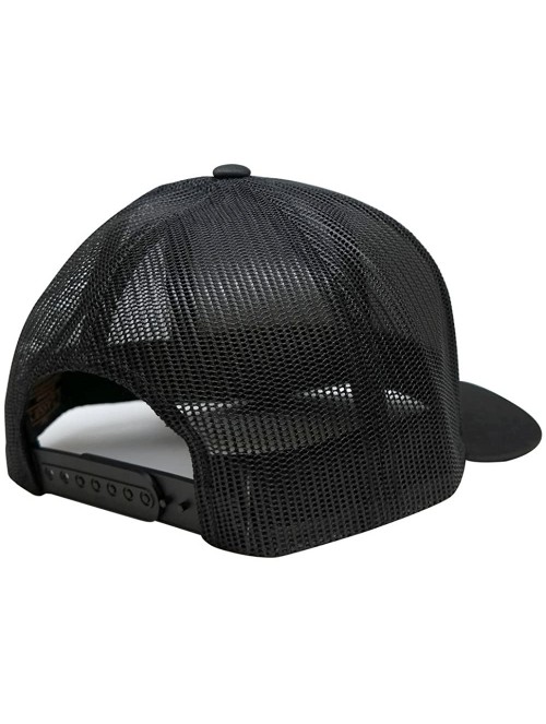 Baseball Caps American Flag Patch Snapback Trucker Mesh Cap - Black - Black White Patch - CU12ITQZ7A5 $26.00