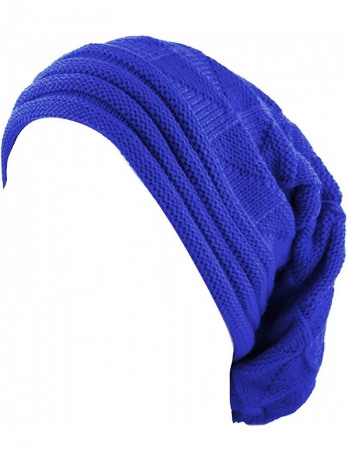 Skullies & Beanies All Kinds of Long Slouchy Baggy Wrinkled Oversized Beanie Winter Hat - 3. 1202 - Blue - C018YA90HSU $16.22