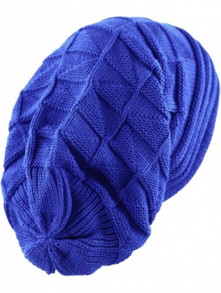 Skullies & Beanies All Kinds of Long Slouchy Baggy Wrinkled Oversized Beanie Winter Hat - 3. 1202 - Blue - C018YA90HSU $16.22