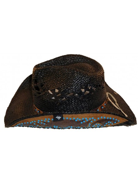 Cowboy Hats Jarales Faux Snakeskin Hat Band Drifter - Black - CF12BDM1LRB $45.57