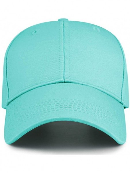 Baseball Caps 6 Panel Cotton Baseball Cap Breathable Structured Dad Hat for Men Women - Sky Blue - CM18Q88TA4R $10.62