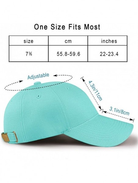 Baseball Caps 6 Panel Cotton Baseball Cap Breathable Structured Dad Hat for Men Women - Sky Blue - CM18Q88TA4R $10.62