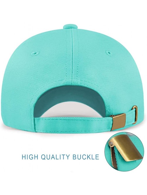 Baseball Caps 6 Panel Cotton Baseball Cap Breathable Structured Dad Hat for Men Women - Sky Blue - CM18Q88TA4R $10.62