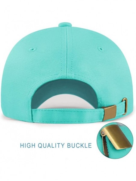 Baseball Caps 6 Panel Cotton Baseball Cap Breathable Structured Dad Hat for Men Women - Sky Blue - CM18Q88TA4R $10.62