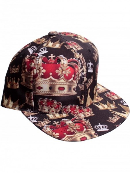 Baseball Caps Gold Crowns All Over Print Snapback - CK11VNKALSX $21.18