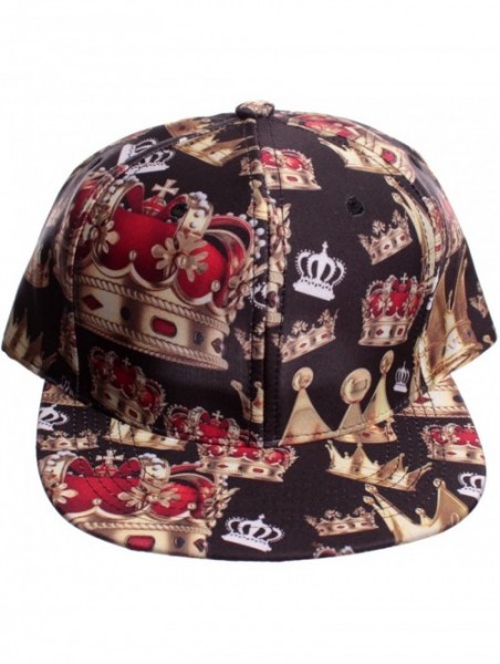 Baseball Caps Gold Crowns All Over Print Snapback - CK11VNKALSX $21.18