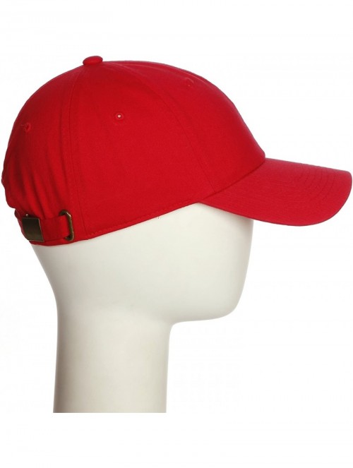 Baseball Caps Customized Letter Intial Baseball Hat A to Z Team Colors- Red Cap White Black - Letter M - CI18ESYWQXU $18.50