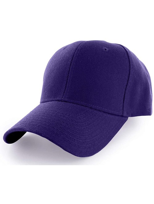 Baseball Caps Plain Baseball Cap Adjustable Men Women Unisex - Classic 6-Panel Hat - Outdoor Sports Wear - Purple - C318HD9ZT...