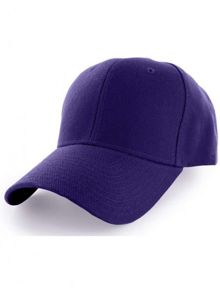 Baseball Caps Plain Baseball Cap Adjustable Men Women Unisex - Classic 6-Panel Hat - Outdoor Sports Wear - Purple - C318HD9ZT...