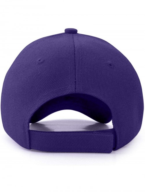 Baseball Caps Plain Baseball Cap Adjustable Men Women Unisex - Classic 6-Panel Hat - Outdoor Sports Wear - Purple - C318HD9ZT...