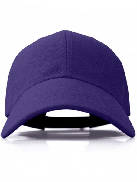 Baseball Caps Plain Baseball Cap Adjustable Men Women Unisex - Classic 6-Panel Hat - Outdoor Sports Wear - Purple - C318HD9ZT...