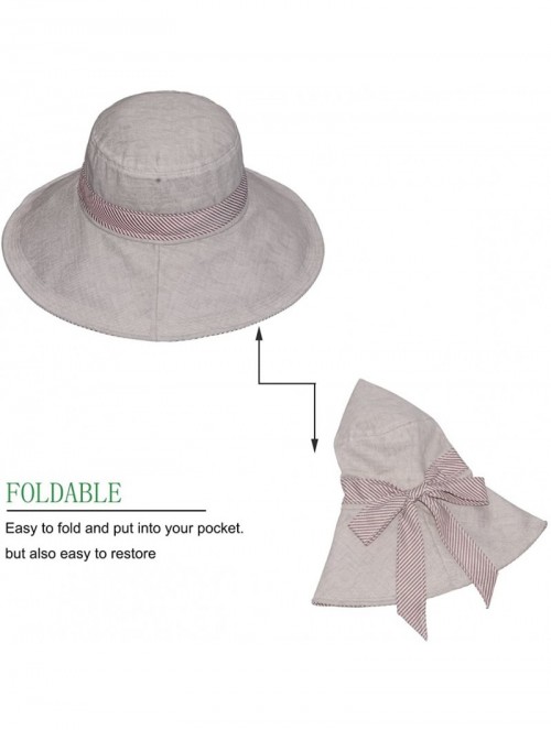 Sun Hats Womens Summer Sun Hat Foldable Floppy Wide Brim Beach Hat with Chin Cord - Grey - CN18D39GLX7 $11.43