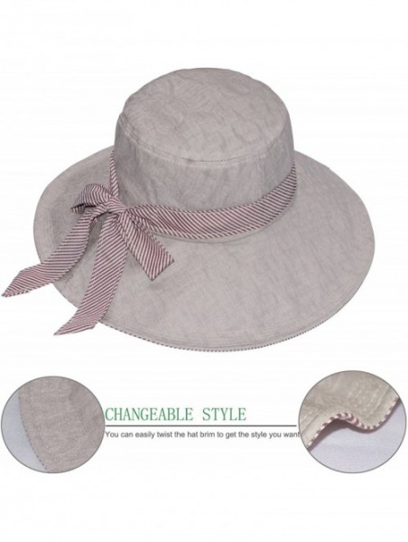 Sun Hats Womens Summer Sun Hat Foldable Floppy Wide Brim Beach Hat with Chin Cord - Grey - CN18D39GLX7 $11.43