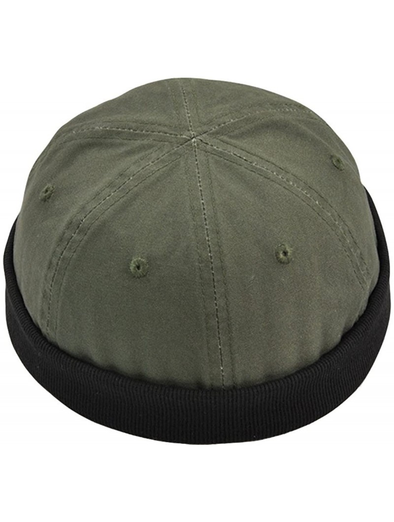 Skullies & Beanies Men Women Solid Color Adjustable Beanie Skull Cap - Style a Army Green - CS189NEII8G $14.63