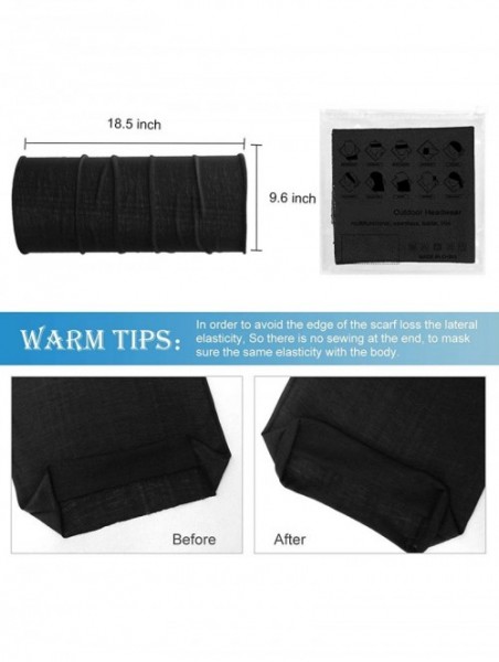 Balaclavas Sport Headband Bandana - Tube Scarf Neck Gaiter Balaclava Sport Headwear for Outdoor - Black - C71992NA8W0 $14.28