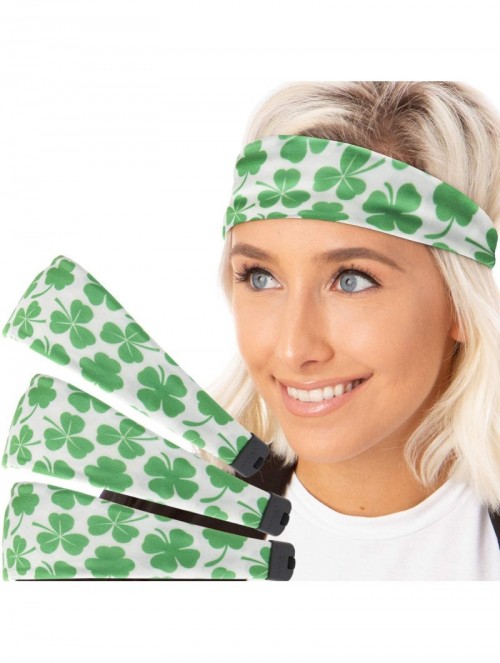 Headbands Irish Green Headband St Patricks Day Accessories Clover Shamrocks Headband Xflex Gift Packs - CR194UKMRID $22.14