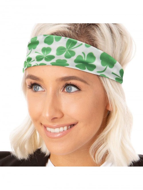 Headbands Irish Green Headband St Patricks Day Accessories Clover Shamrocks Headband Xflex Gift Packs - CR194UKMRID $22.14