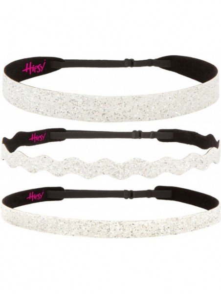 Headbands Women's Adjustable NO SLIP Bling Glitter Headband Mixed 3pk (White) - White 3pk - C111N4BO4R9 $18.80