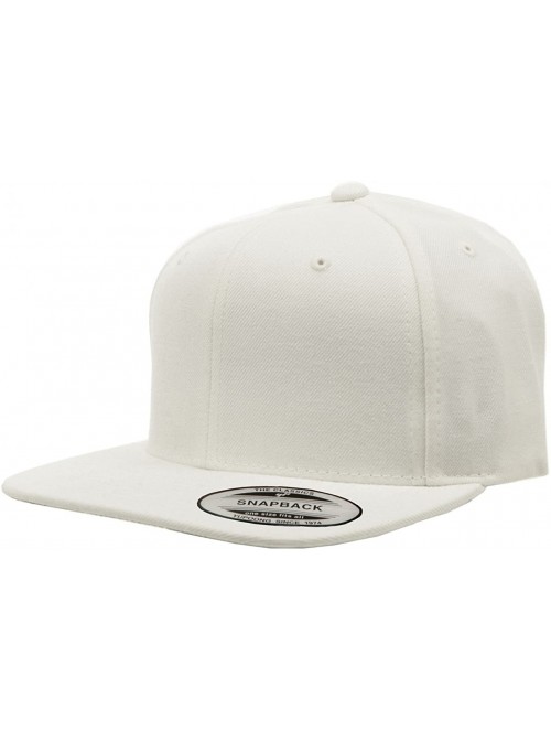 Baseball Caps Original Yupoong Pro-style Wool Blend Snapback Blank Hat Baseball Cap-natural - C01181RMRTD $21.00