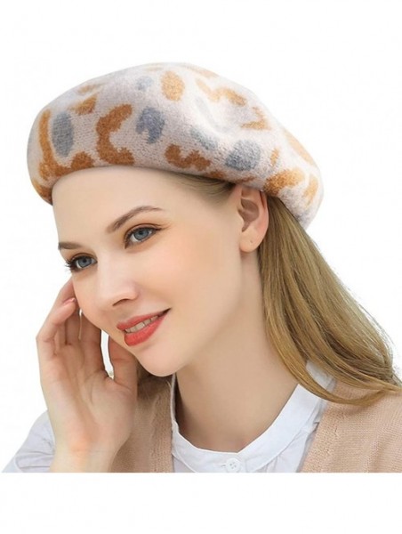 Berets Leopard Animal Artist Painter - Beigeyellowleopard - C618XHSW5G2 $25.34