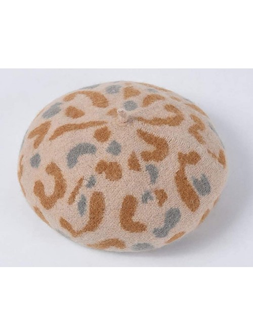 Berets Leopard Animal Artist Painter - Beigeyellowleopard - C618XHSW5G2 $25.34