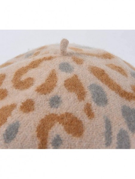 Berets Leopard Animal Artist Painter - Beigeyellowleopard - C618XHSW5G2 $25.34