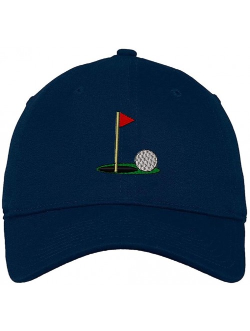 Baseball Caps Custom Low Profile Soft Hat Golf Ball On Green Embroidery Business Name Cotton - Navy - CO18QTN8KAO $30.21