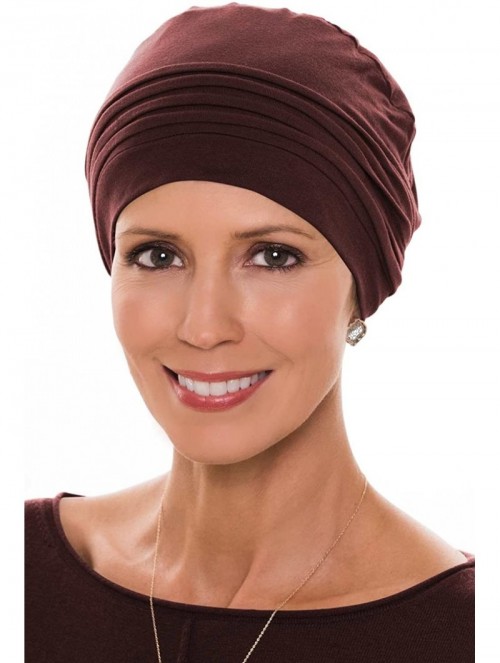 Skullies & Beanies Bamboo Couture Cap- Cancer Headwear for Women - Chocolate - CP12NSWBUU7 $26.14