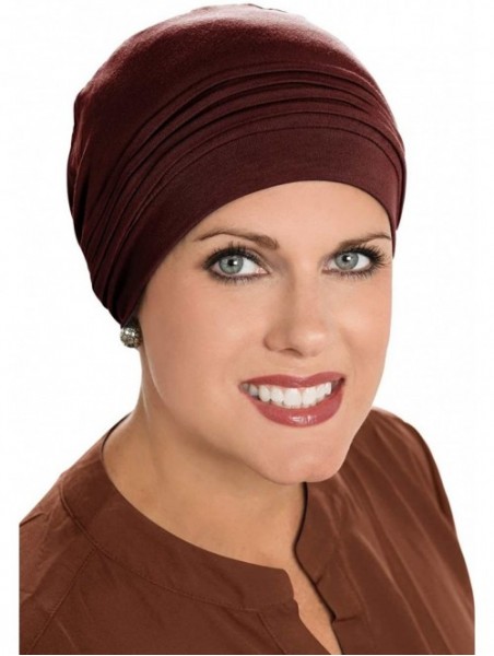 Skullies & Beanies Bamboo Couture Cap- Cancer Headwear for Women - Chocolate - CP12NSWBUU7 $26.14