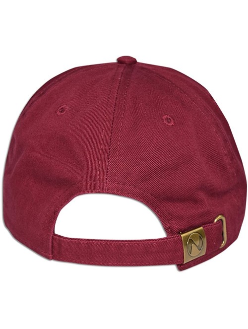 Baseball Caps LIT Teddy Cap Hat Dad Fashion Baseball Adjustable Polo Style Unconstructed New - Burgundy - CU184WSG5L5 $14.86