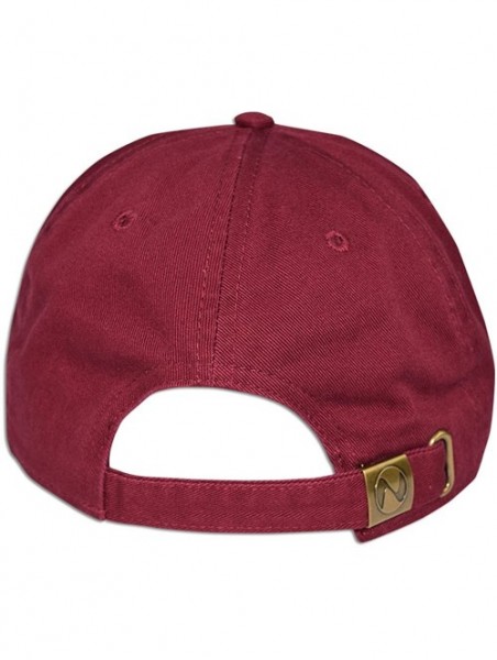 Baseball Caps LIT Teddy Cap Hat Dad Fashion Baseball Adjustable Polo Style Unconstructed New - Burgundy - CU184WSG5L5 $14.86