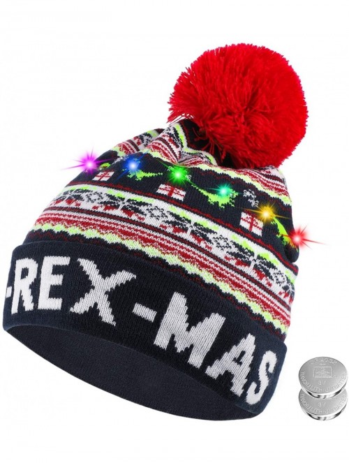 Skullies & Beanies LED Light Up Hat Beanie Knit Cap- Colorful LED Xmas Christmas Beanie - Style-09 - CQ18LYK00DW $12.14