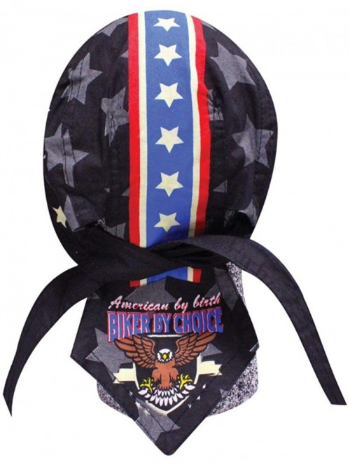 Skullies & Beanies Evel Knievel Doo Rag Patriotic Stars Skull Cap Bandana Robbie Motorcycle Helmet Liner - CJ17Z2ULLLU $19.35