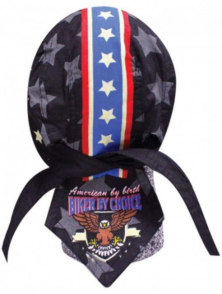 Skullies & Beanies Evel Knievel Doo Rag Patriotic Stars Skull Cap Bandana Robbie Motorcycle Helmet Liner - CJ17Z2ULLLU $19.35